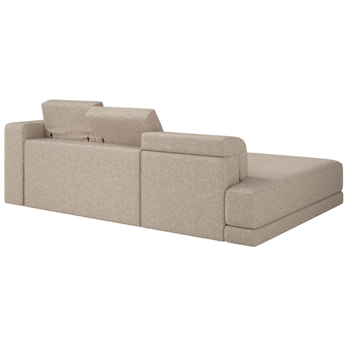 ECKSOFA Novals L-Form, 4-Sitzer, links 278 cm - Ecru/Schwarz, Holz/Kunststoff (278/168cm) - Selsey