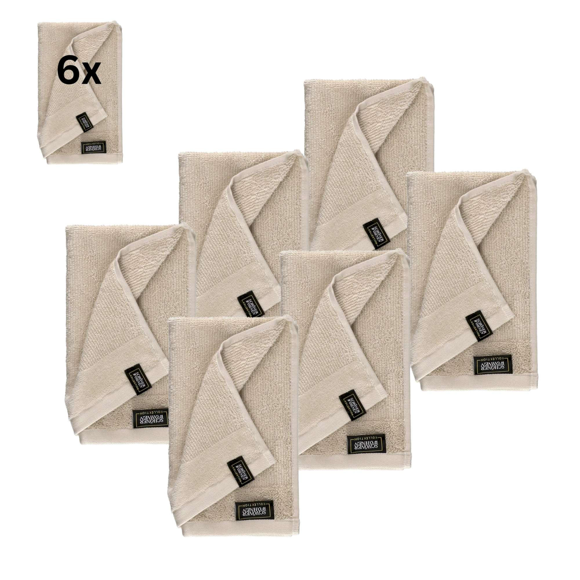 GÄSTEHANDTUCH SENSE-6 - Beige, Textil (30/50cm) - Schöner Wohnen