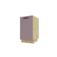 KÜCHENUNTERSCHRANK Bonn Rosé Kupfer Matt / Eiche Artisan Matt 45 / 50 / 82cm - Hellrosa/Eiche Artisan, Holz/Holzwerkstoff (45/82/50cm) - Feldmann-Wohnen