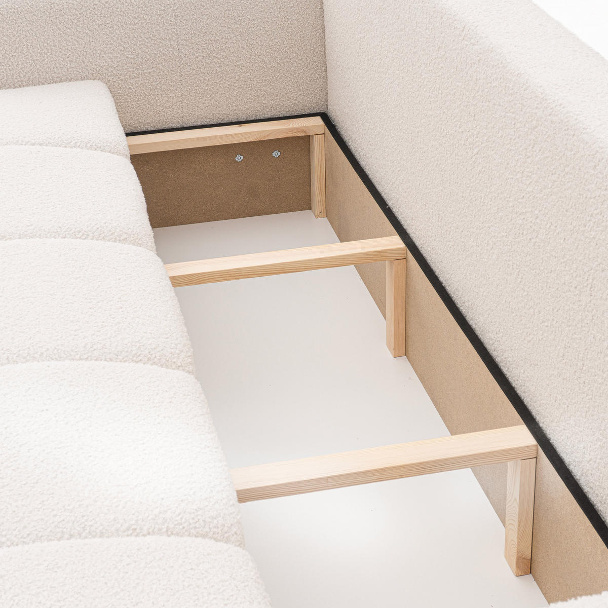 SCHLAFSOFA BUENO mit Bettkasten Creme - Creme, Holzwerkstoff/Kunststoff (245/85/93cm) - Idohome