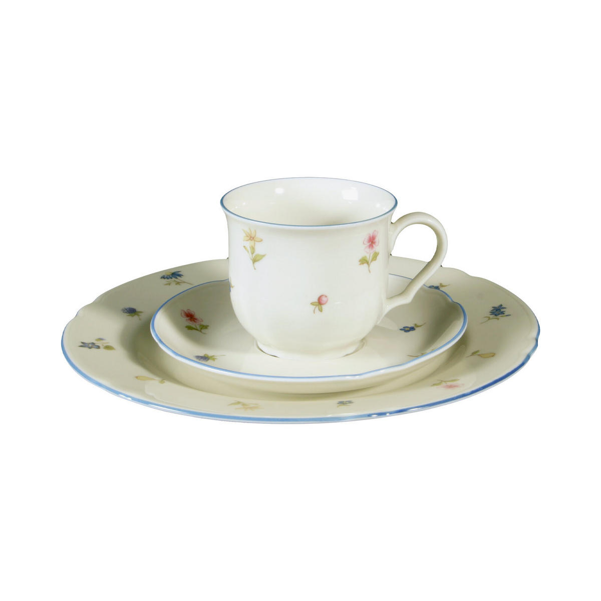 KAFFEEGEDECK Marieluise Streublumen bunt 3er Set - Multicolor, Keramik (1/1/1cm) - Seltmann Weiden