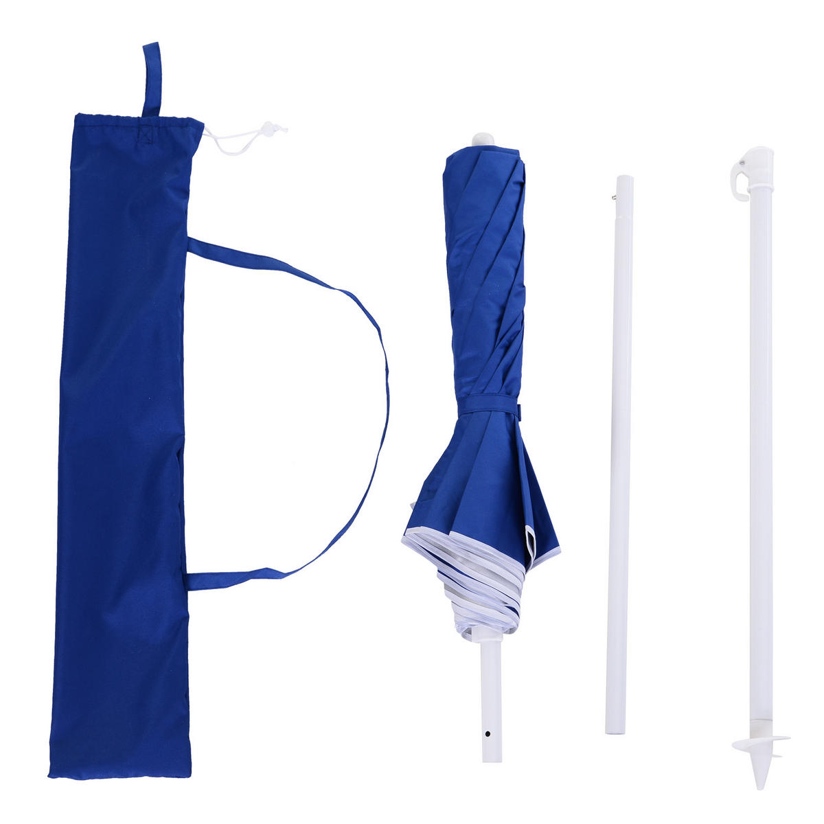 STRANDSCHIRM DE-11383 neigbar, UPF50+, 8 Streben Blau - Blau, Textil (160/160cm) - ComfortXL