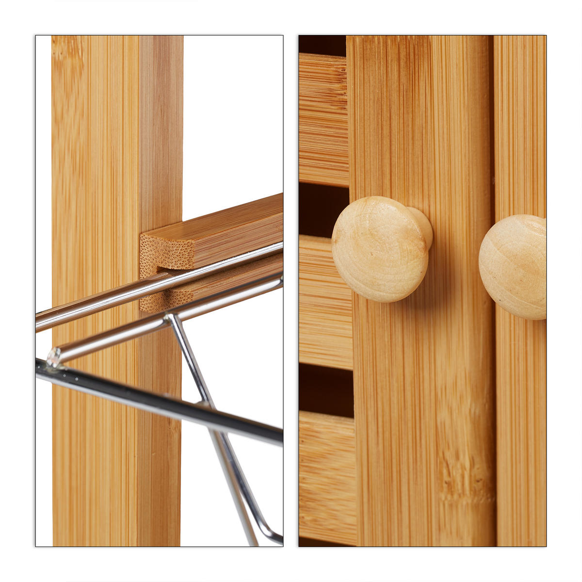 KÜCHENWAGEN - Braun, Holz/Holzwerkstoff (59.5/82/35cm) - Relaxdays