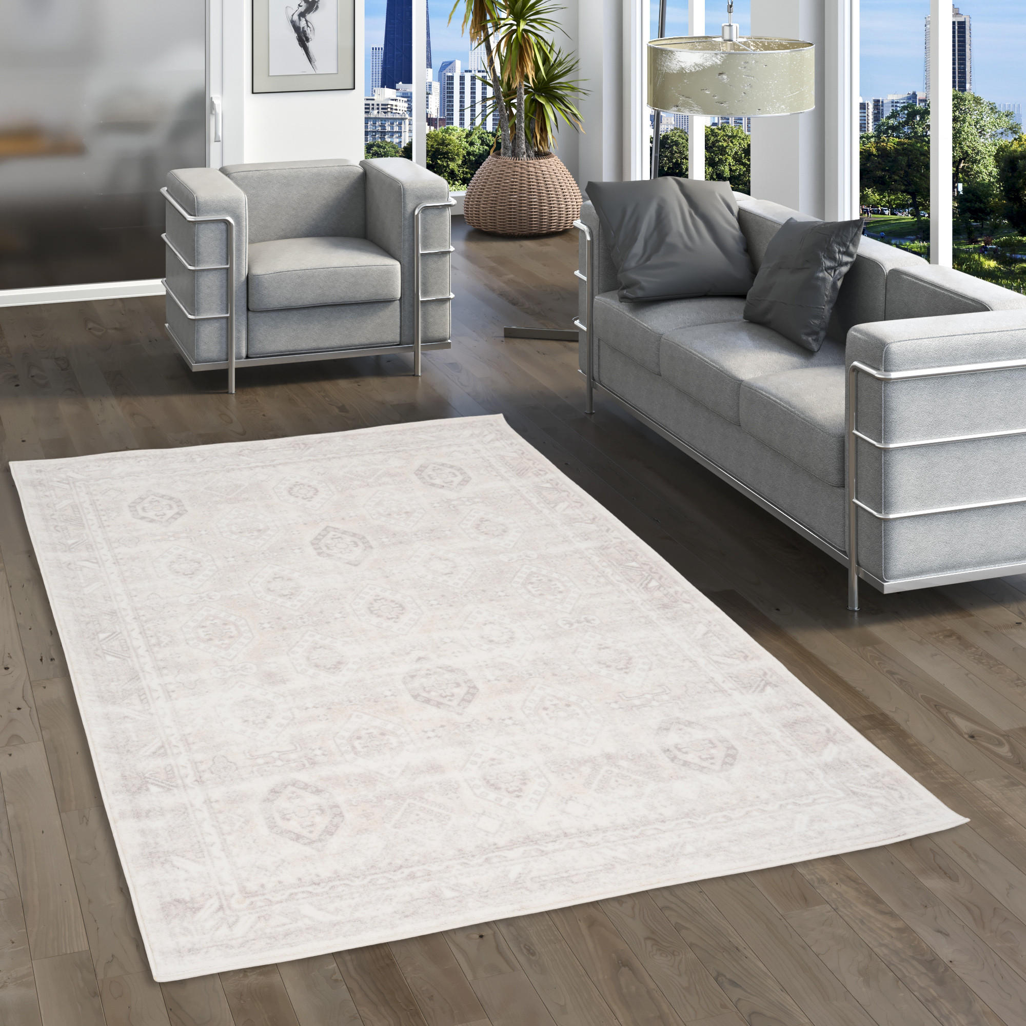 DESIGNER TEPPICH TAWIRA VINTAGE - Creme, Textil (80/160cm) - Pergamon