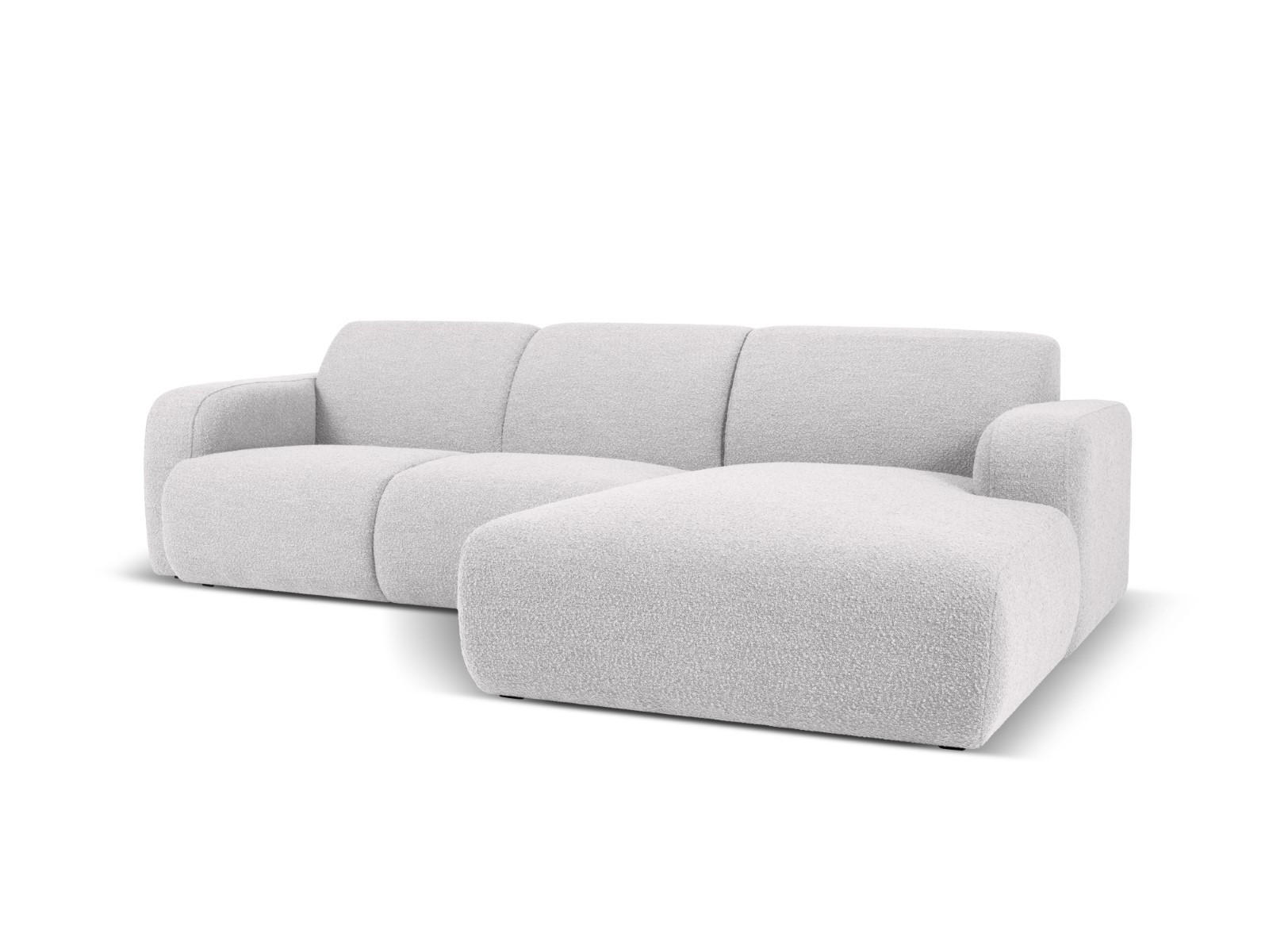 ECKSOFA rechts Molino aus Boucle hellgrau 4 Sitzplätze - Hellgrau, Textil (170/250cm) - Micadoni