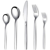 BESTECKSET 30-teiliges Set Edelstahl Silber - Silberfarben, Metall