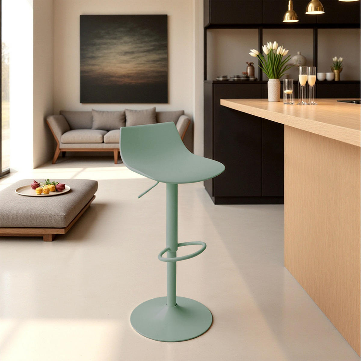 BARHOCKER - Metall - Grün - 2er-Set - Grün, Metall (40/74/42cm) - Drawer