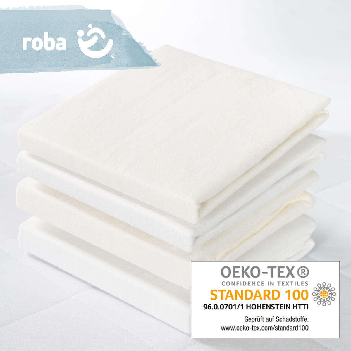 SPANNBETTLAKEN 60x120 - 70x140 cm - Weiß, Textil (70/140cm) - Roba