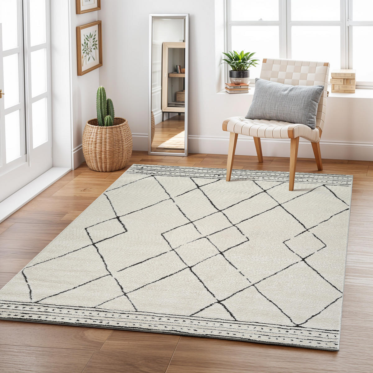 KURZFLORTEPPICH Hannah 160/213 cm Schwarz - Schwarz, Textil (160/213cm) - LIVABLISS