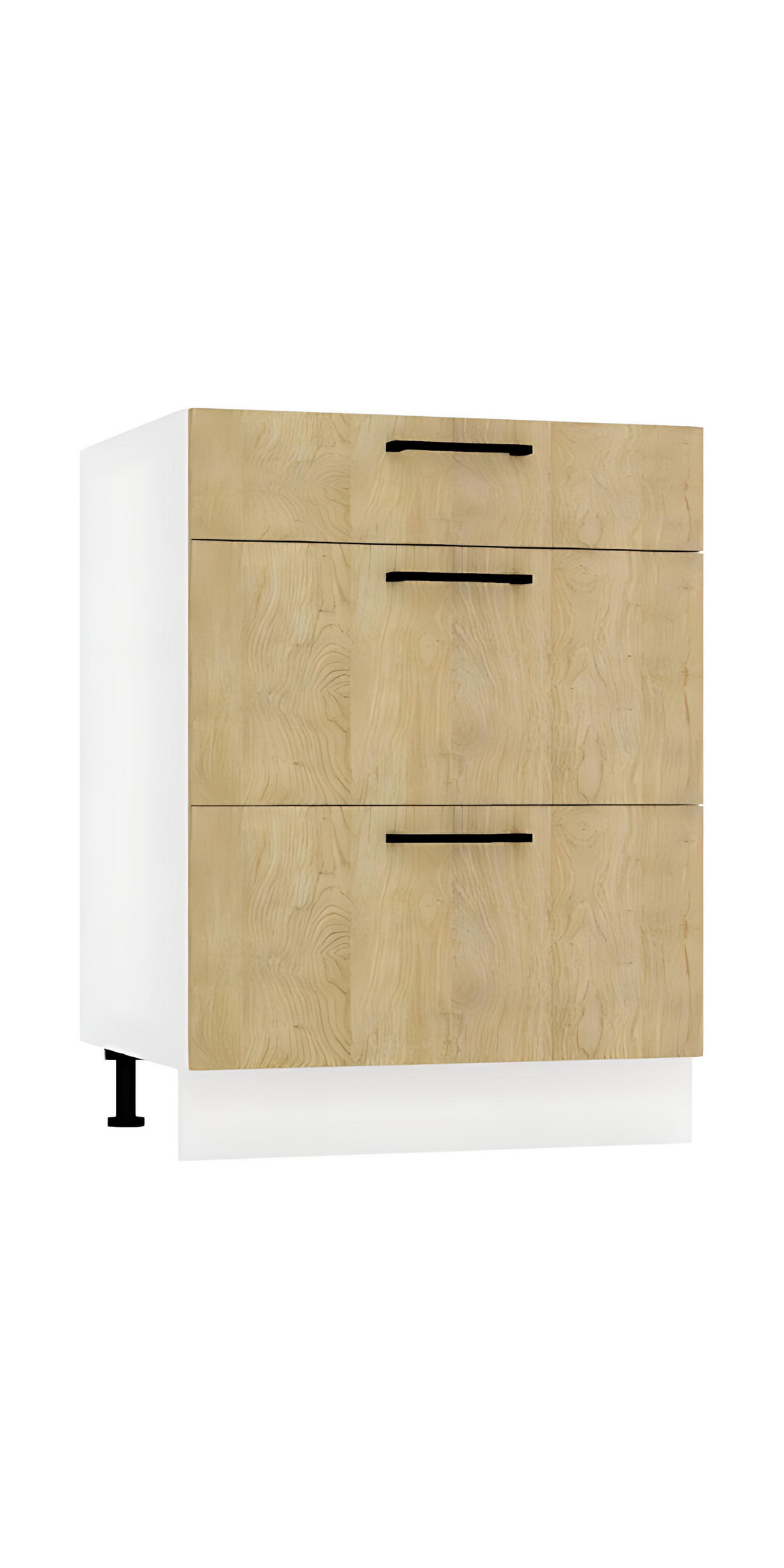 UNTERSCHRANK D60S3 - Dnoria - 3 Schubladen für effiziente Organisation - Eiche Artisan, Holz/Metall (60/82/52.4cm) - ROYAL24_MARKT