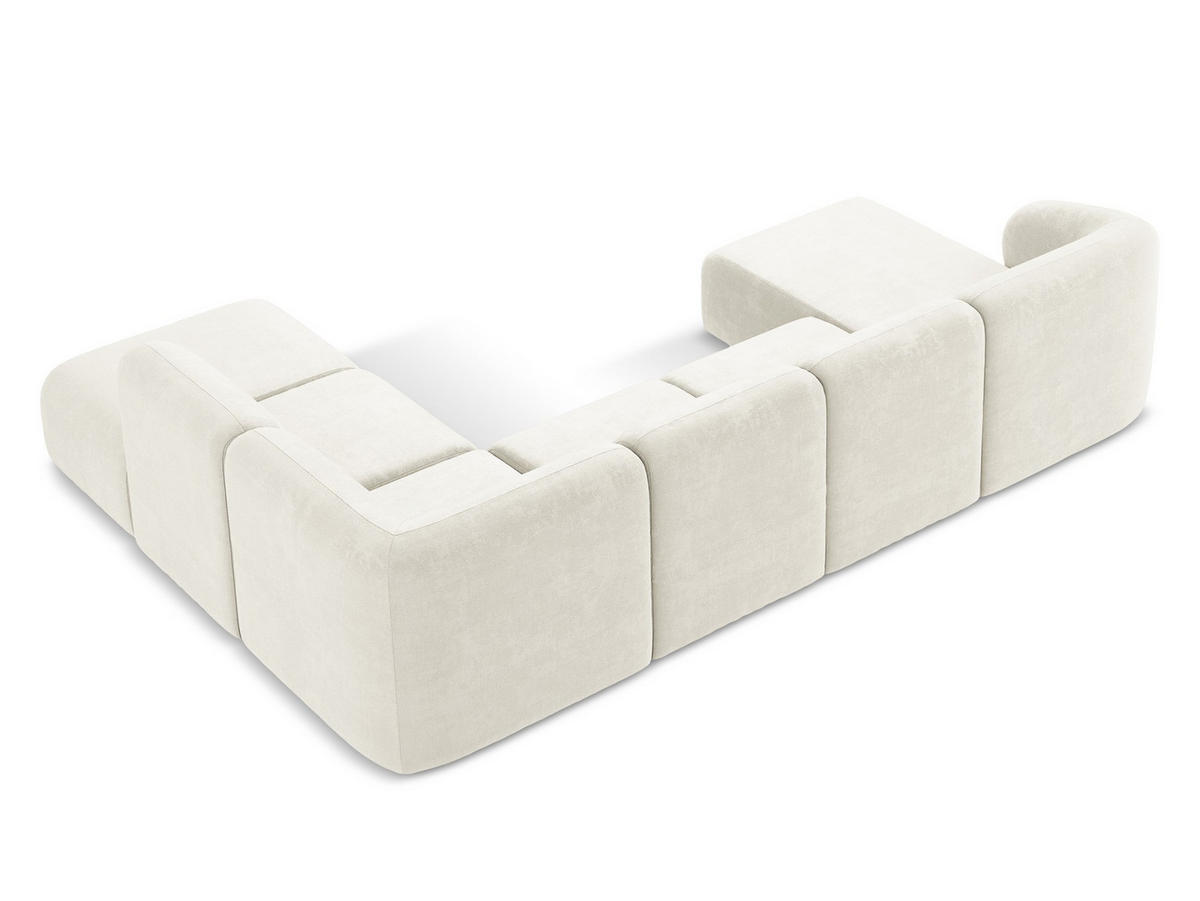 3-SITZER SOFA Bouclé Stoff Grün - Schwarz/Olivgrün, Holzwerkstoff/Kunststoff (244/75/94cm) - Makamii