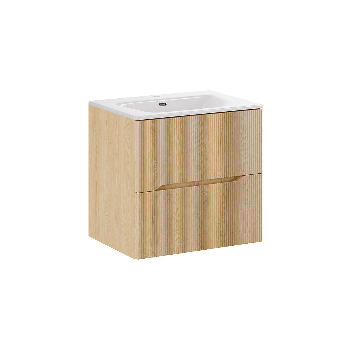 WASCHTISCH 60.2cm Isaline Helle Eiche - Braun, Holzwerkstoff (60.2/57/46cm) - Petits-meubles