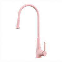 WASCHTISCHARMATUR, 458 x 247 mm, rosa - Pink, Metall (50/8/30cm) - Vallsero