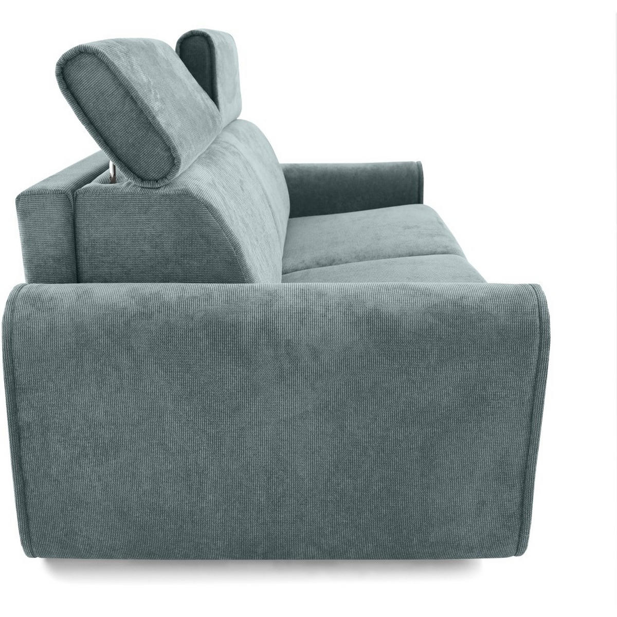 SCHLAFSOFA Pavarti mit italienischem Gestell, 160x195, Hellblau - Schwarz/Hellblau, Holzwerkstoff/Textil (214/88/100cm) - Beautysofa