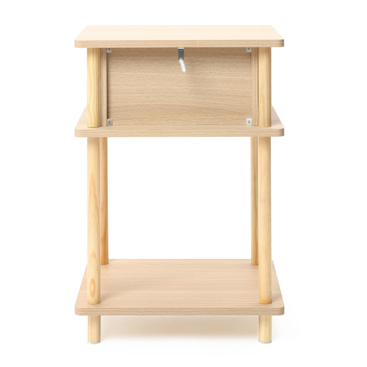 NACHTTISCH Holz mit Schublade | B40 x T35 x H60 cm - Naturfarben, Holz/Holzwerkstoff (40/60/30cm) - Hometopia