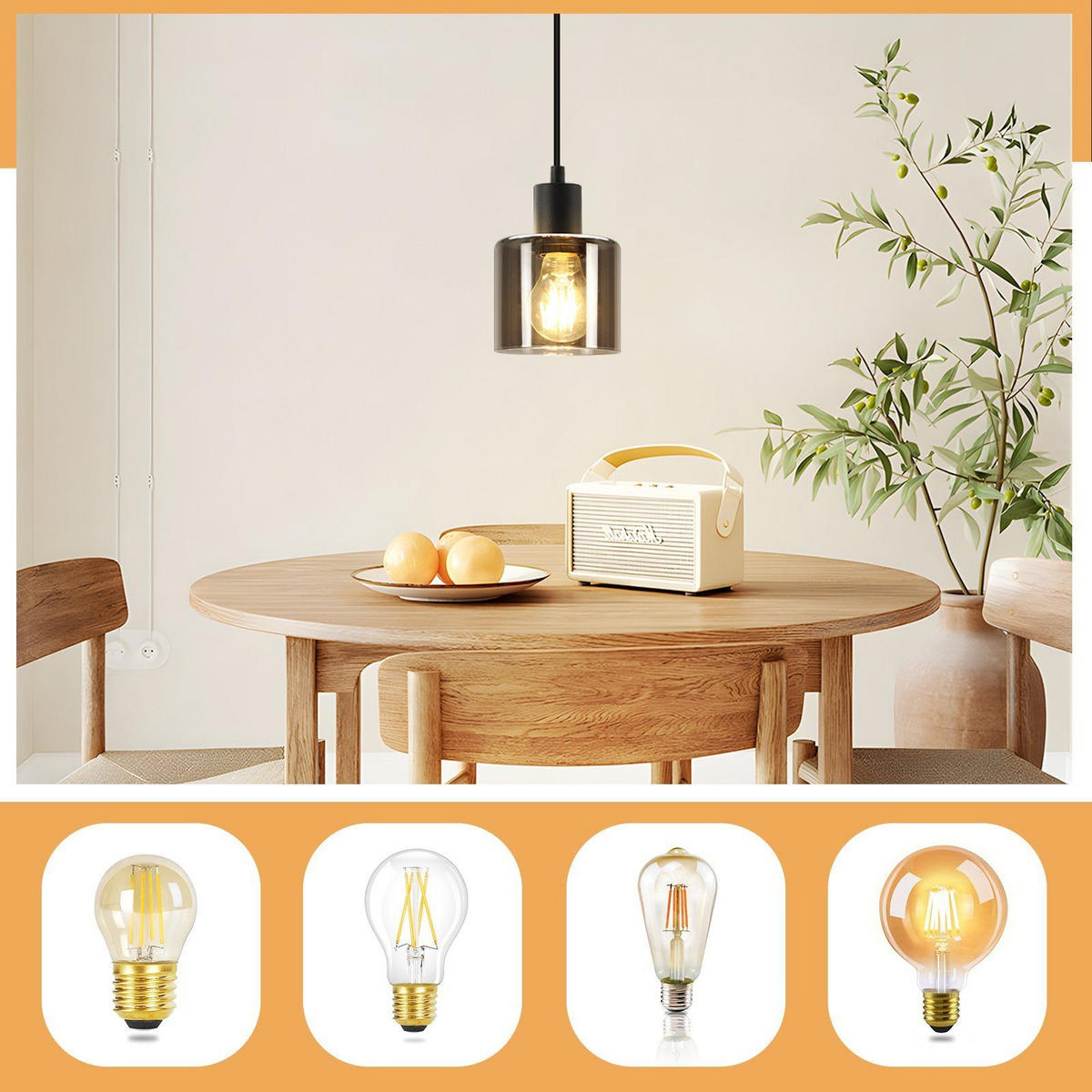 HÄNGELEUCHTE Verena 11/11/195 cm - Grau, Glas (11/11/195cm) - Nettlife