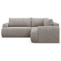 ROHOVÁ POHOVKA Ovo Béžová látka univerzální s úložným prostorem - černá/kapučínová, textil/plast (245/245cm) - Selsey