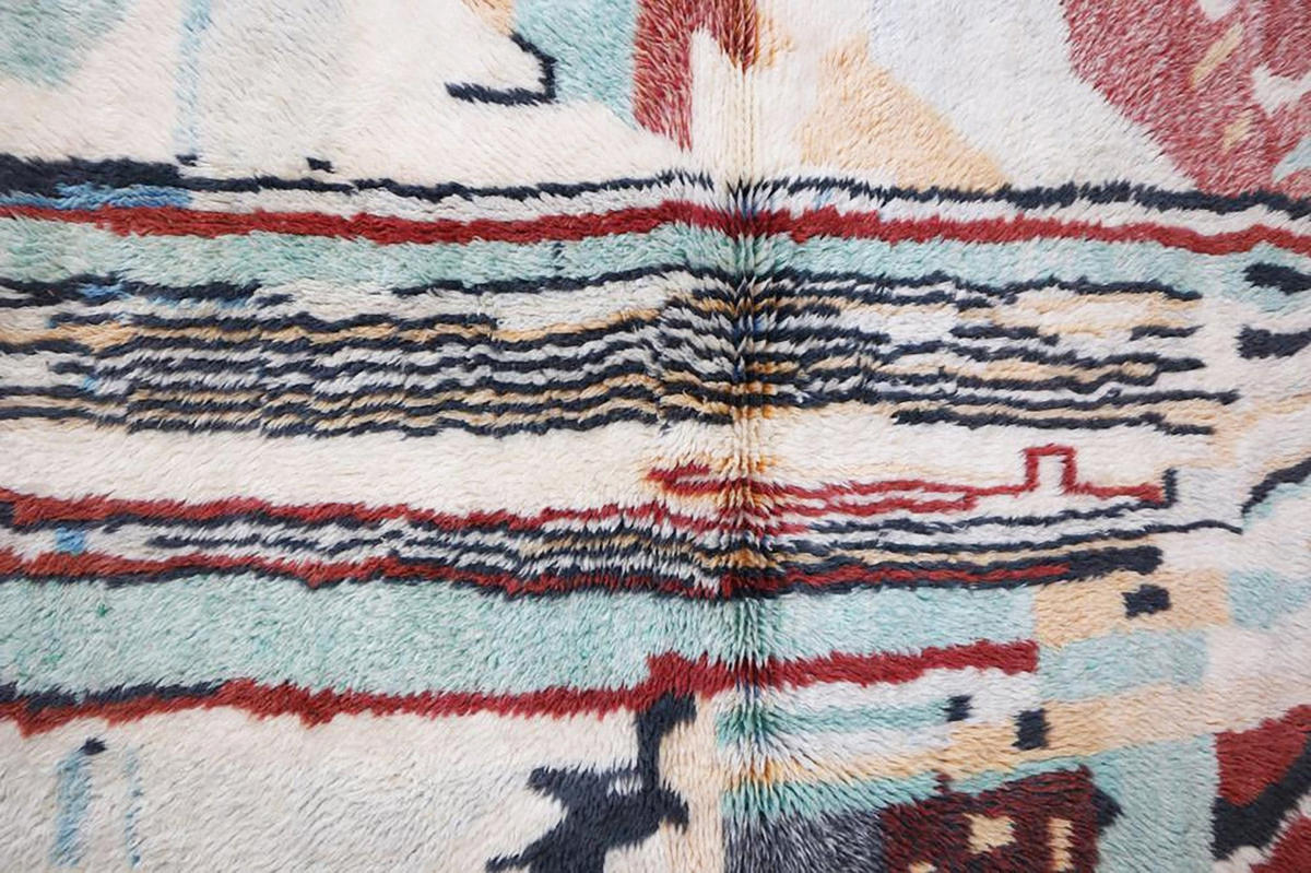 BERBERTEPPICH aus Marokko aus reiner Wolle 200x 300 cm - Multicolor, Naturmaterialien (200/300cm) - AFK Living