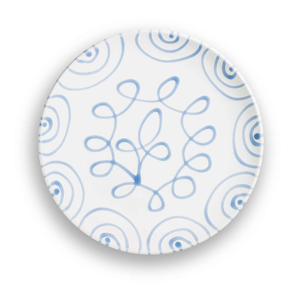 TELLER Geflammt - Weiß, Keramik (25cm) - Gmundner Keramik