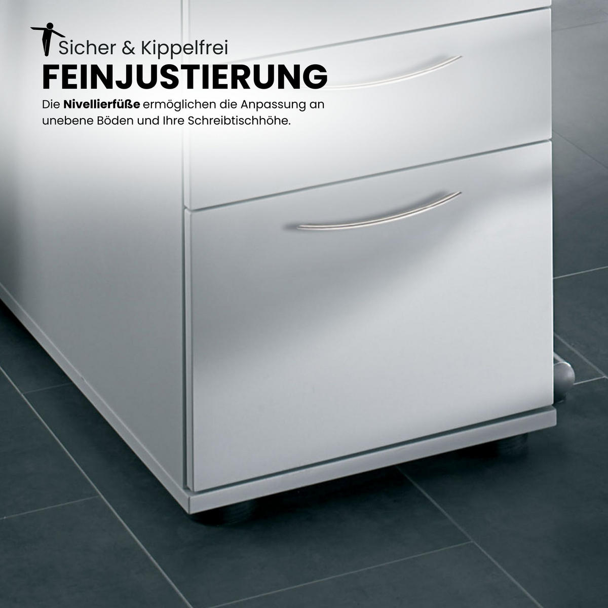 STANDCONTAINER - mit Hängeregistratur 80/42,8/72 cm in Ahornfarben Bogengriff (Metall) - Ahornfarben, Holzwerkstoff (42.8/72/80cm) - bümö