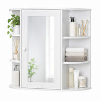 SPIEGELSCHRANK mit Einlegeböden 66 x 17 x 63 cm Weiß - Weiß, Holzwerkstoff (17/63/66cm) - Beauniv