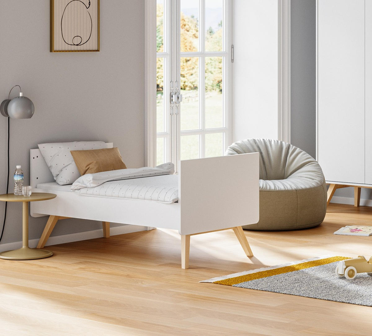 BABYZIMMER Vienna Set A - 4-teilig - Weiß - Weiß, Holzwerkstoff (100/200/58cm) - QMM TraumMöbel