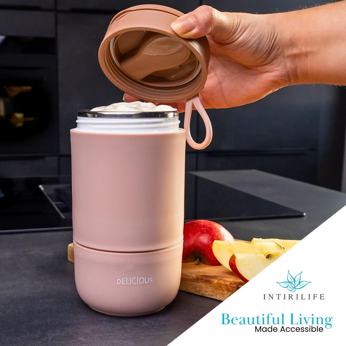 THERMO LUNCH BEHÄLTER 270/370 ml - Rosa, Metall (0.37L) - Intirilife