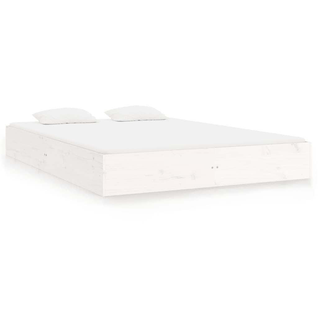 MASSIVHOLZBETT Weiss 180/200 Cm - Weiß, Textil (180/200cm) - vidaXL