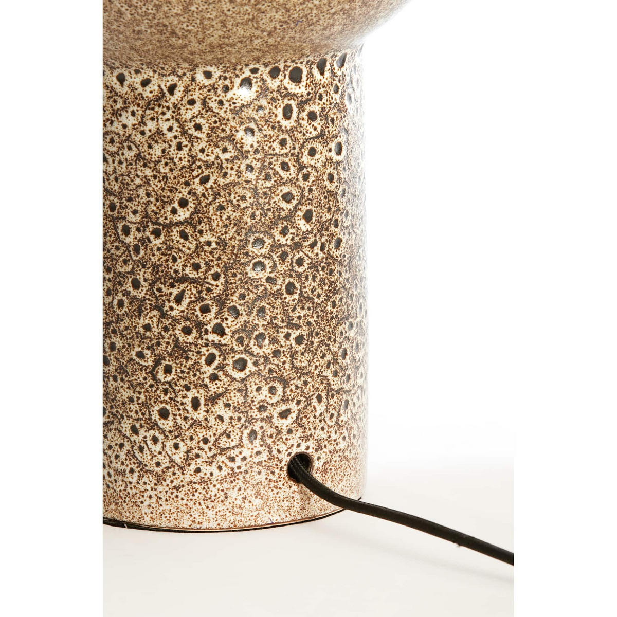 LAMPENFUSS Yasur Schwarz 26/26/34.5 cm - Schwarz, Keramik (26/26/34.5cm) - Light & Living