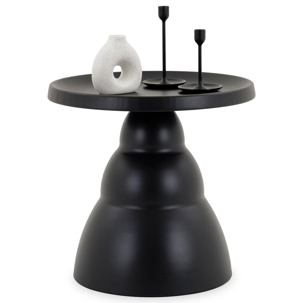 COUCHTISCH LORIS - Schwarz, Metall (50/50/48cm) - IDIMEX