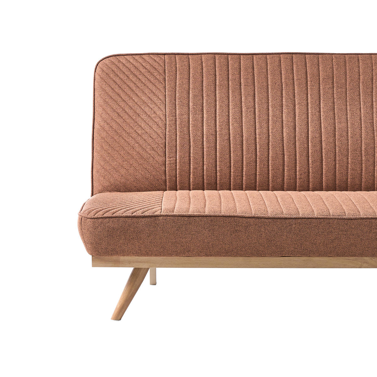 SCHLAFSOFA 2-Sitzer Stoff Goldbraun Kalfafel - Goldfarben/Braun, Textil (191/84/73cm) - Beliani