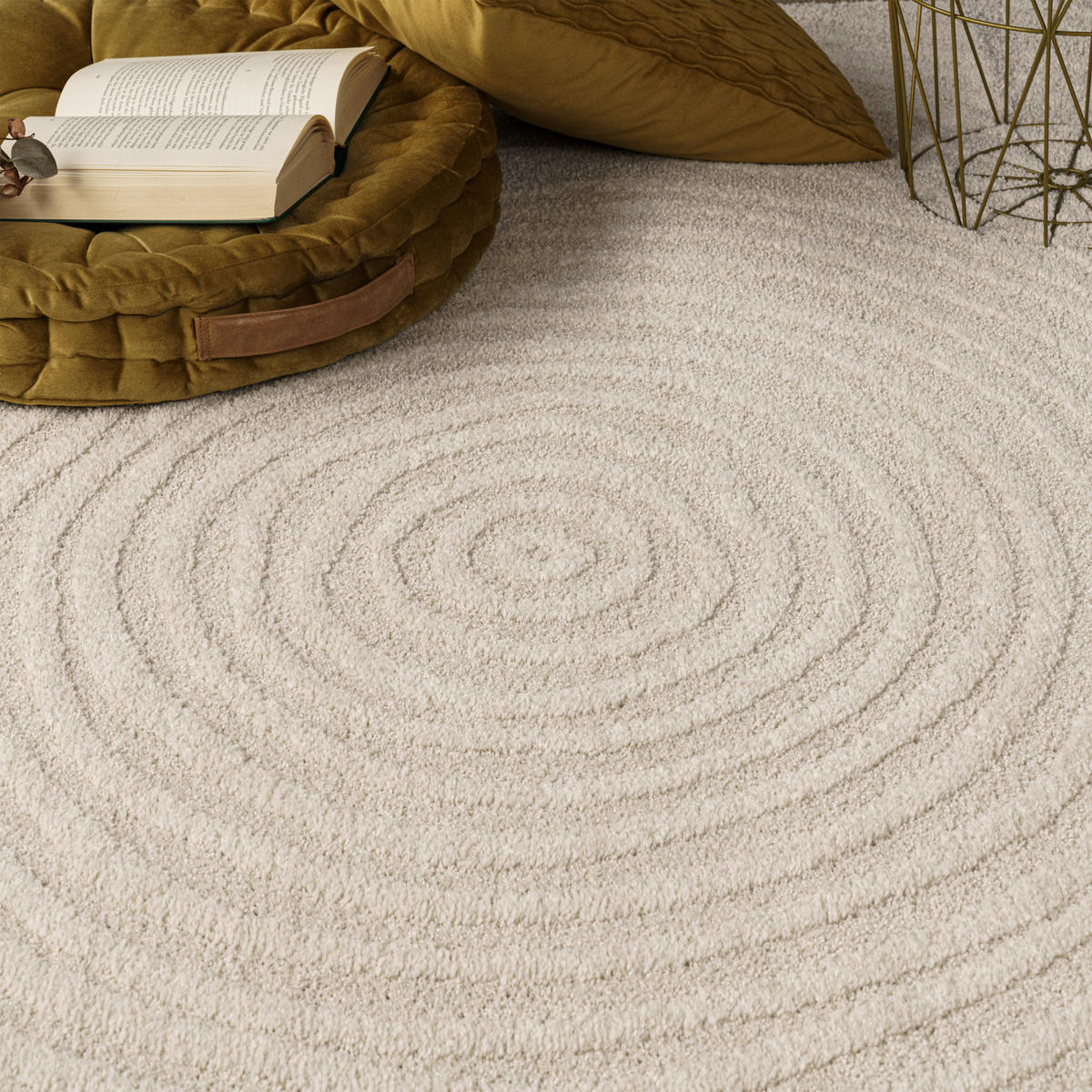 KURZFLORTEPPICH 80/250 cm Aura 703 - Creme, Textil (80/250cm) - Paco Home