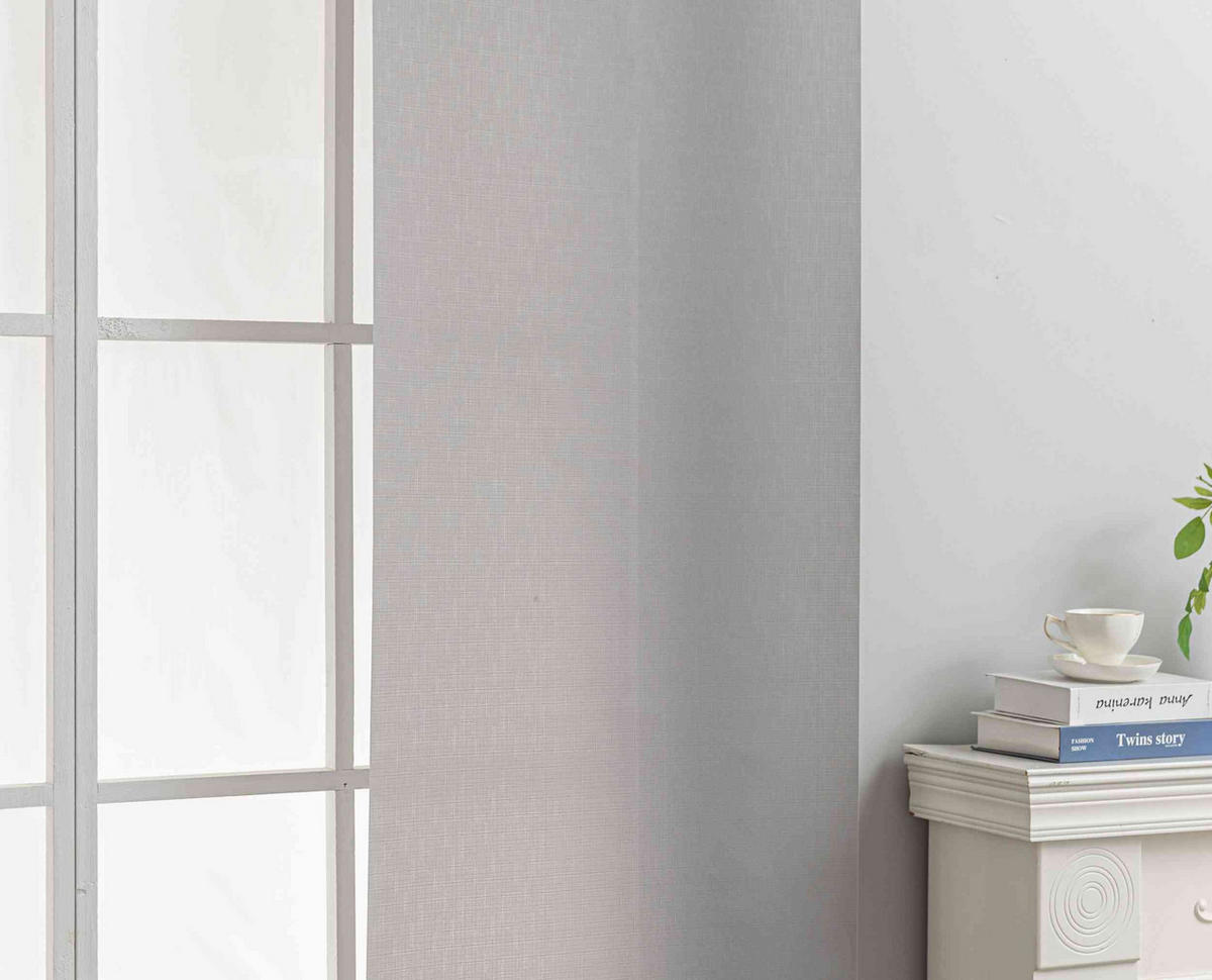 SCHIEBEGARDINE 2ER SET »New Amsterdam« HxB 245x60 cm Grau - Grau, Textil (60/245cm) - Gardinenbox