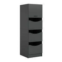 WÄSCHESCHRANK Mixx (B/H/T: ca. 60/195/68 cm) in anthrazit/anthrazit - Anthrazit, Holzwerkstoff (60/195/68cm)