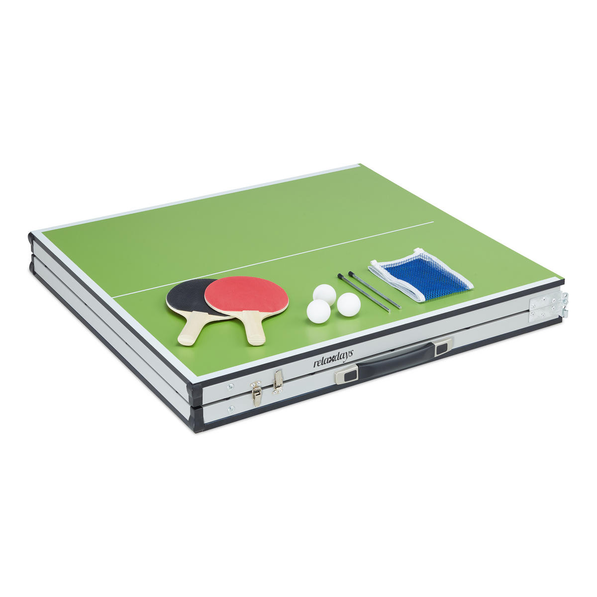 TISCHTENNISPLATTE - Multicolor, Holzwerkstoff/Metall (70/150cm) - Relaxdays