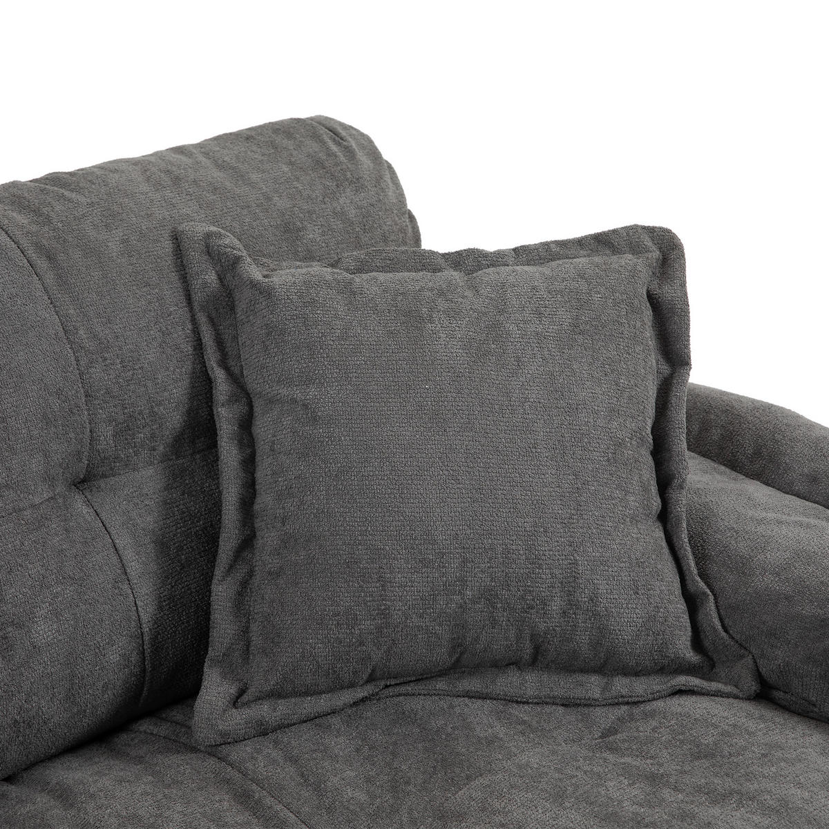 2-SITZER-SOFA DE-35191 mit Doppelschichtkissen Grau - Grau, Holzwerkstoff (89/93/214cm) - ComfortXL