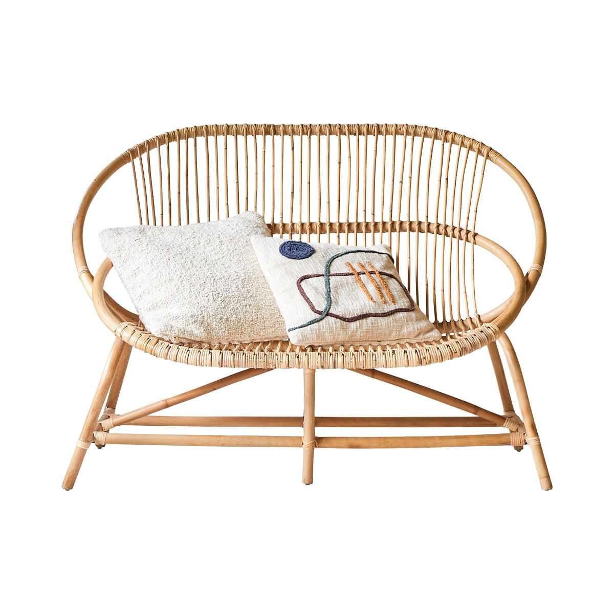 BANK Leontie Natur aus Rattan - Naturfarben, Naturmaterialien (97/97/82cm) - Sonett