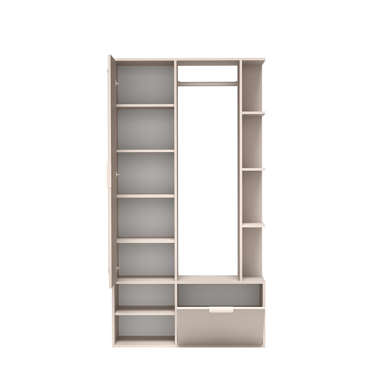 GARDEROBENSCHRANK MORBIDO 100/189/33 Modern Garderobenschrank Kaschmir - Kaschmir, Holzwerkstoff (100/189.4/33cm) - MASSENO