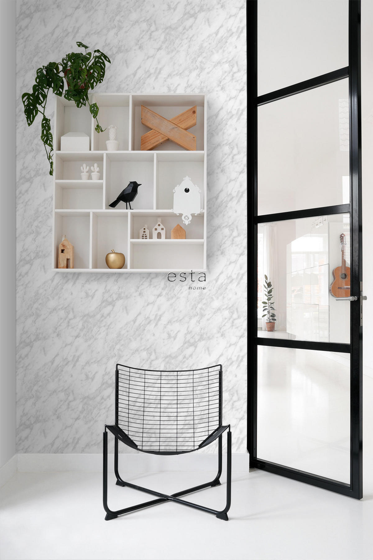 TAPETE Marmor-Optik 53 cm x 10.05 m - Weiß, Papier (53/1000cm) - ESTAhome