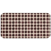 KOUPELNOVÁ PŘEDLOŽKA Puntíky - Vzor - Hnědý 120x60 cm - bordeaux, textil/plast (120/60cm)