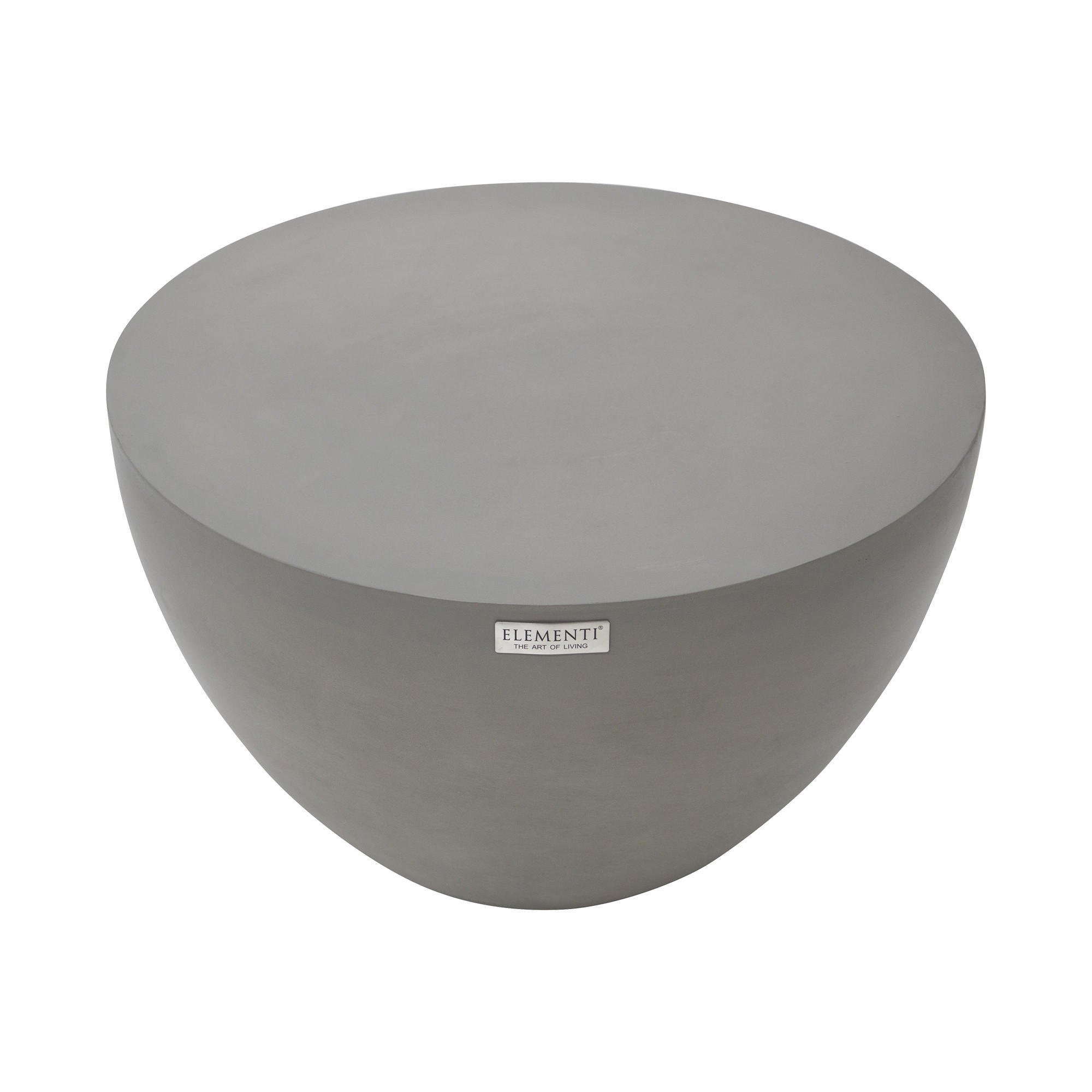 COUCHTISCH CHRONOS Rund Klein aus Beton 66 x 66 x 41 cm - Grau, Naturmaterialien (66/66/41cm) - Elementi