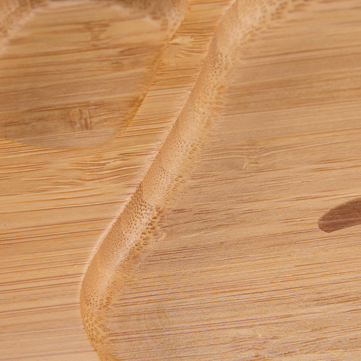 BABYTELLER Natur Bambus Saugnapf Löwe 3-Fach - Hellbraun, Holz/Kunststoff (23.5/3/18cm) - Relaxdays