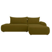 ECKSOFA Munduk I mit Schlaffunktion, Olive - Olivgrün, Textil (302/184cm) - Fedve
