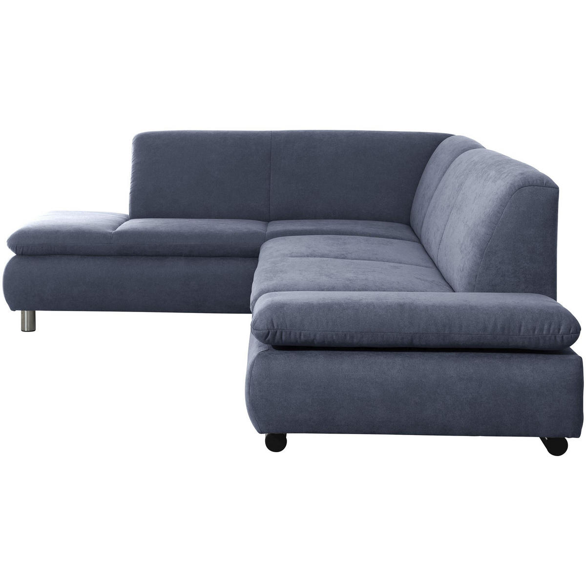 ECKSOFA mit Ottomane links Kaye Flachgewebe blau - Blau, Kunststoff (190/270cm) - 58aufmkessel