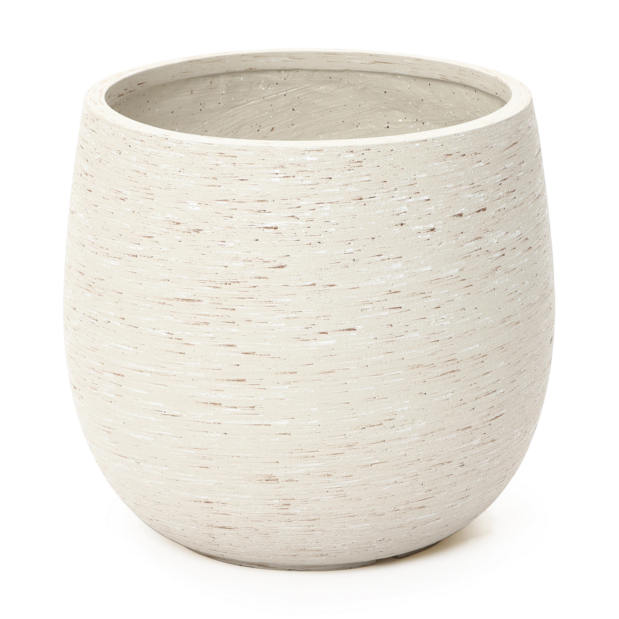 BLUMENTOPF Groß, Rund Übertöpfe 35 cm Durchmesser (Weiβ, 35x32cm) - Weiß, Naturmaterialien (31.8cm)