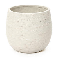 BLUMENTOPF Groß, Rund Übertöpfe 35 cm Durchmesser (Weiβ, 35x32cm) - Weiß, Naturmaterialien (31.8cm)