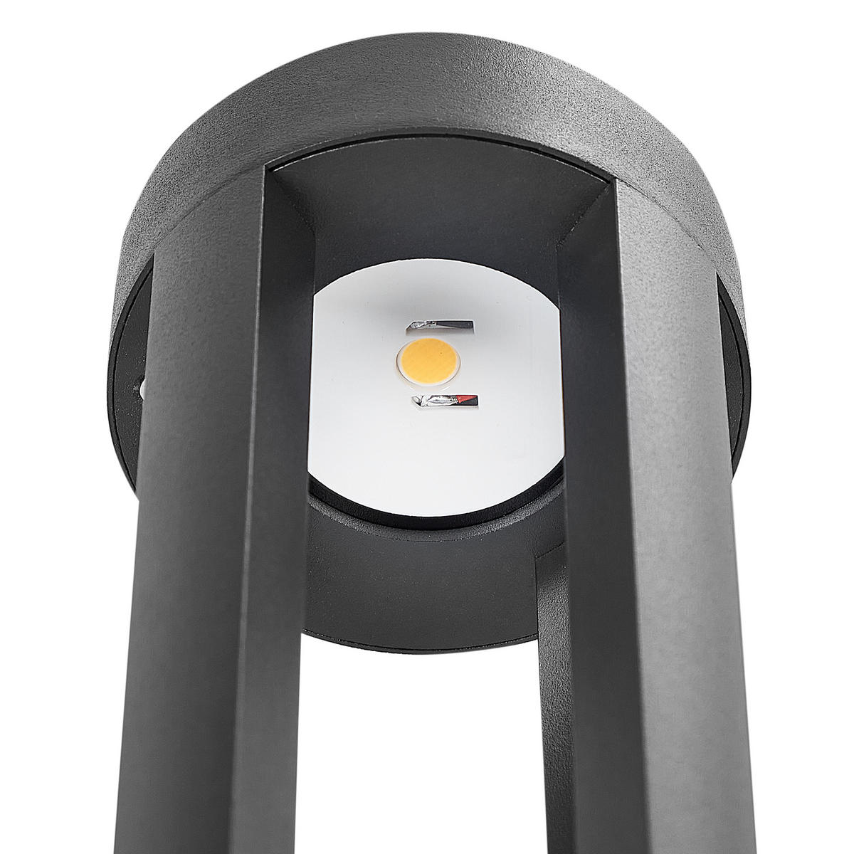 LED-POLLERLEUCHTE Schwarz Payette - Schwarz, Metall (15/15/60cm) - Beliani