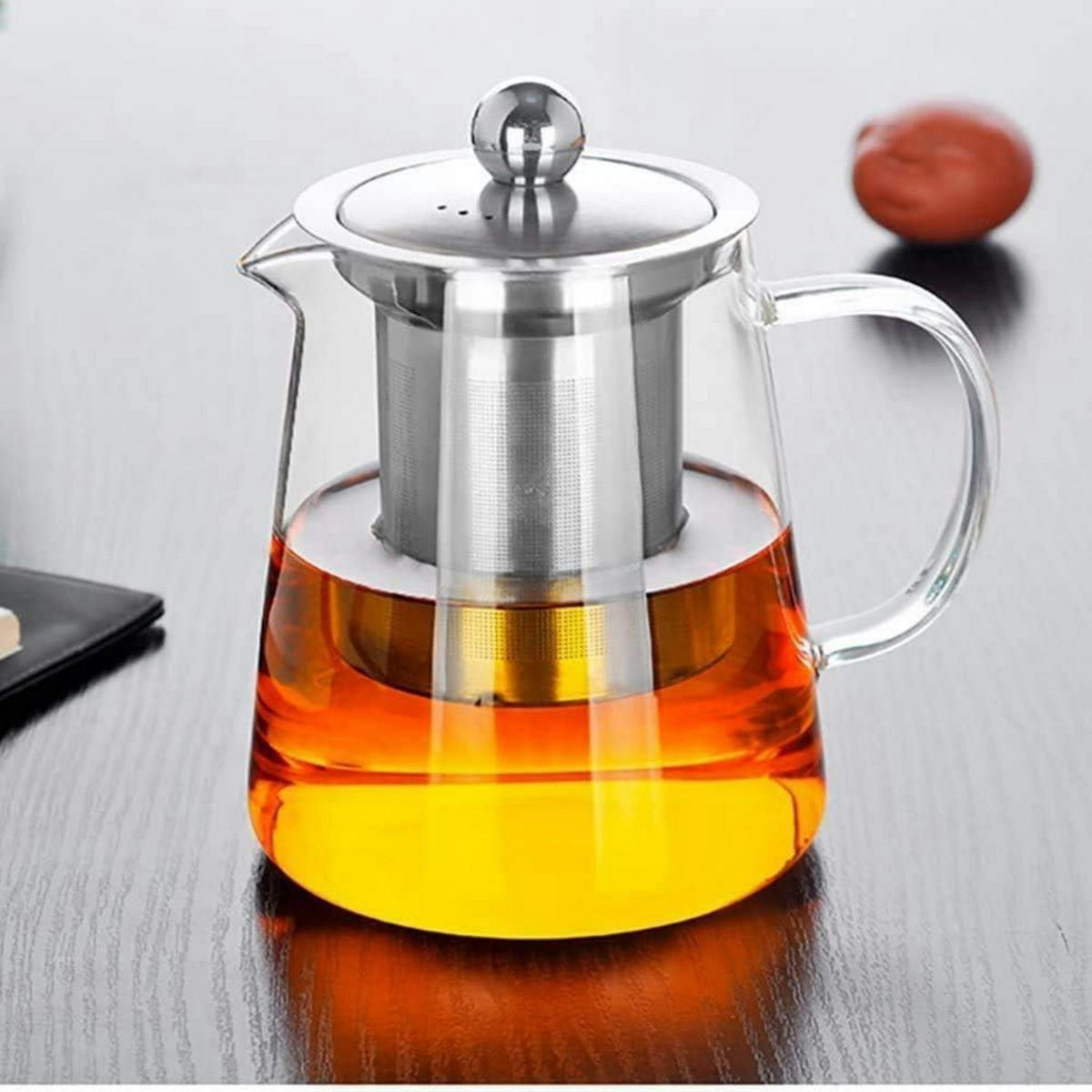 TEEKANNE 450 ml Glas mit Edelstahlfilter - Transparent, Glas (11/8cm)