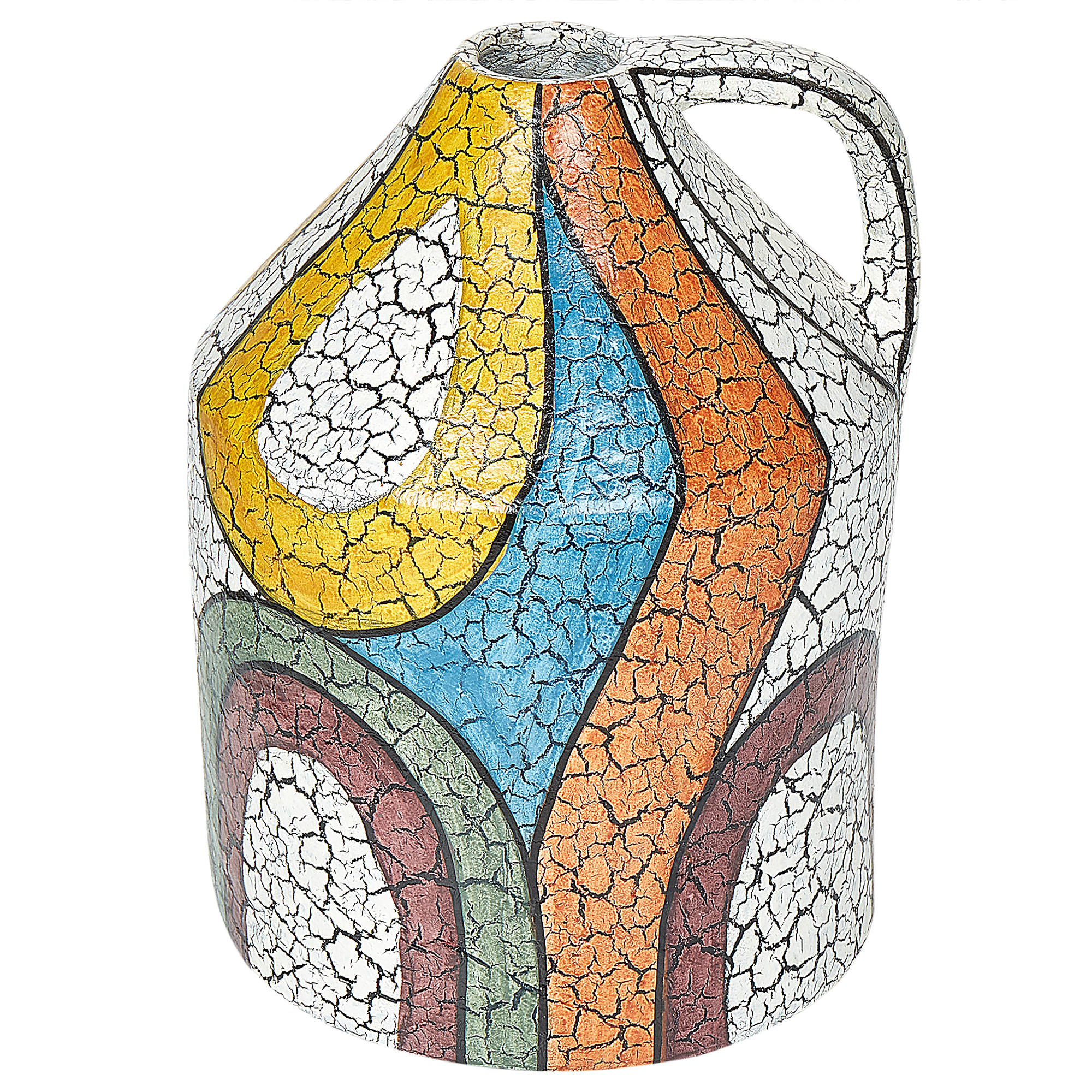 DEKOVASE Terrakotta bunt Putrajaya - Multicolor, Stein (38cm) - Beliani