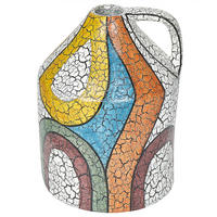 DEKOVASE Terrakotta bunt Putrajaya - Multicolor, Stein (38cm) - Beliani